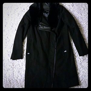 Vince Fur Collar Coat